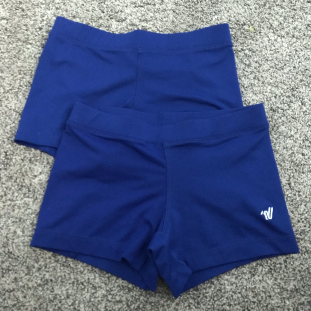 Varsity spandex shorts royal blue bloomers small